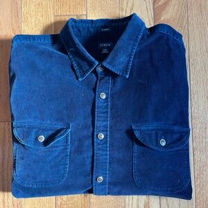 J Crew Men's XXL Navy Corduroy Shirt/Jacket